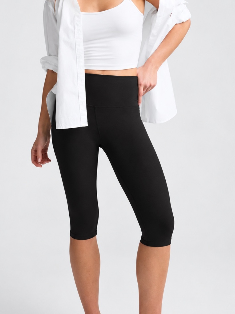 Beyond Yoga Spacedye™ Pedal Pusher High Waisted Legging Black XS $94